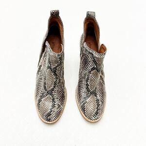 Jeffrey Campbell Rosalee Snakeskin Animal Printed Leather Bootie Size 7